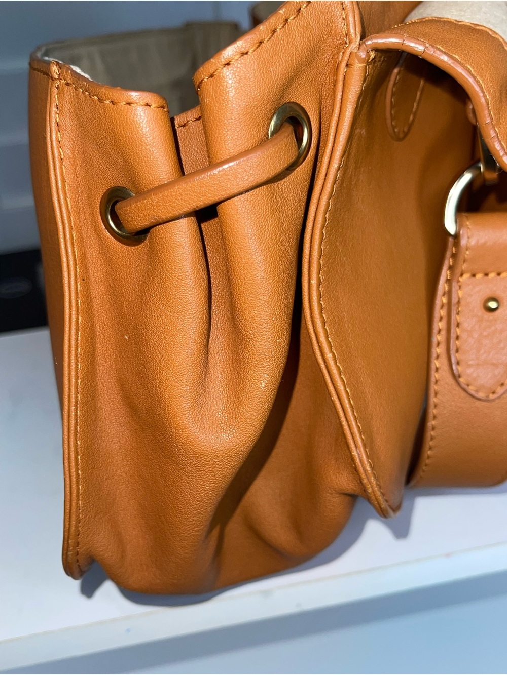 See By Chloe Cognac Brown Leather Tassel Saddle Shoulder Bag - Picture 12 of 16